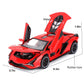 Toy Cars for Kids Ages 3-12 Diecast Metal Model Car with Light and Sound Pull Back Toy Car for Boys Age 3 + Year Old (Red)