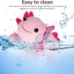 DYBFONO Axolotl Plush Toy, 10.8” Soft Cute Axolotl Stuffed Cotton Plush Pillow Kawaii Salamander Animal for Boys Girls Kids Gift (Pink)