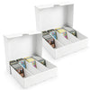 Sbarklo Trading Card Storage Box, 3120 Count Cardboard Card Storage Box with Dividers, 2-Pack 4 Row Card Boxes for Sports Cards, Baseball Cards, TCG
