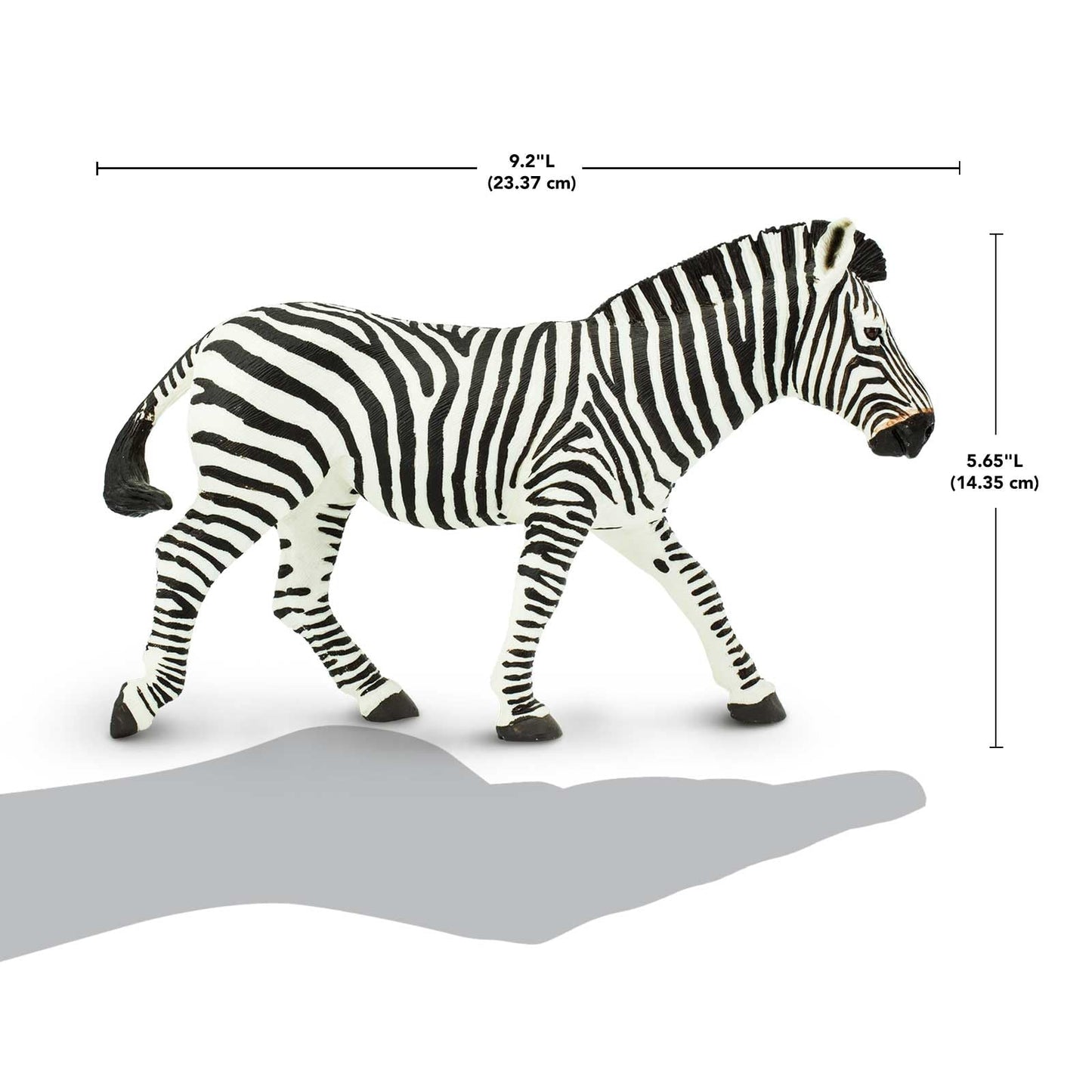 Safari Ltd. Zebra Figurine - Detailed 5.85" Plastic Model Figure - Fun Educational Toy for Boys, Girls & Kids Ages 1+