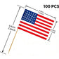 100 Pcs USA American Flag US Toothpick Flags, Small Mini Stick Cupcake Toppers US Flags,4th of July,Veterans Day,Country Picks Party Decoration