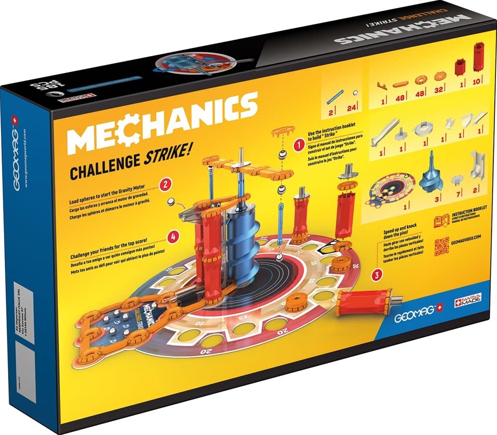 Geomag Mechanics 777 - Challenge Strike! Construction Game, 185 Pieces