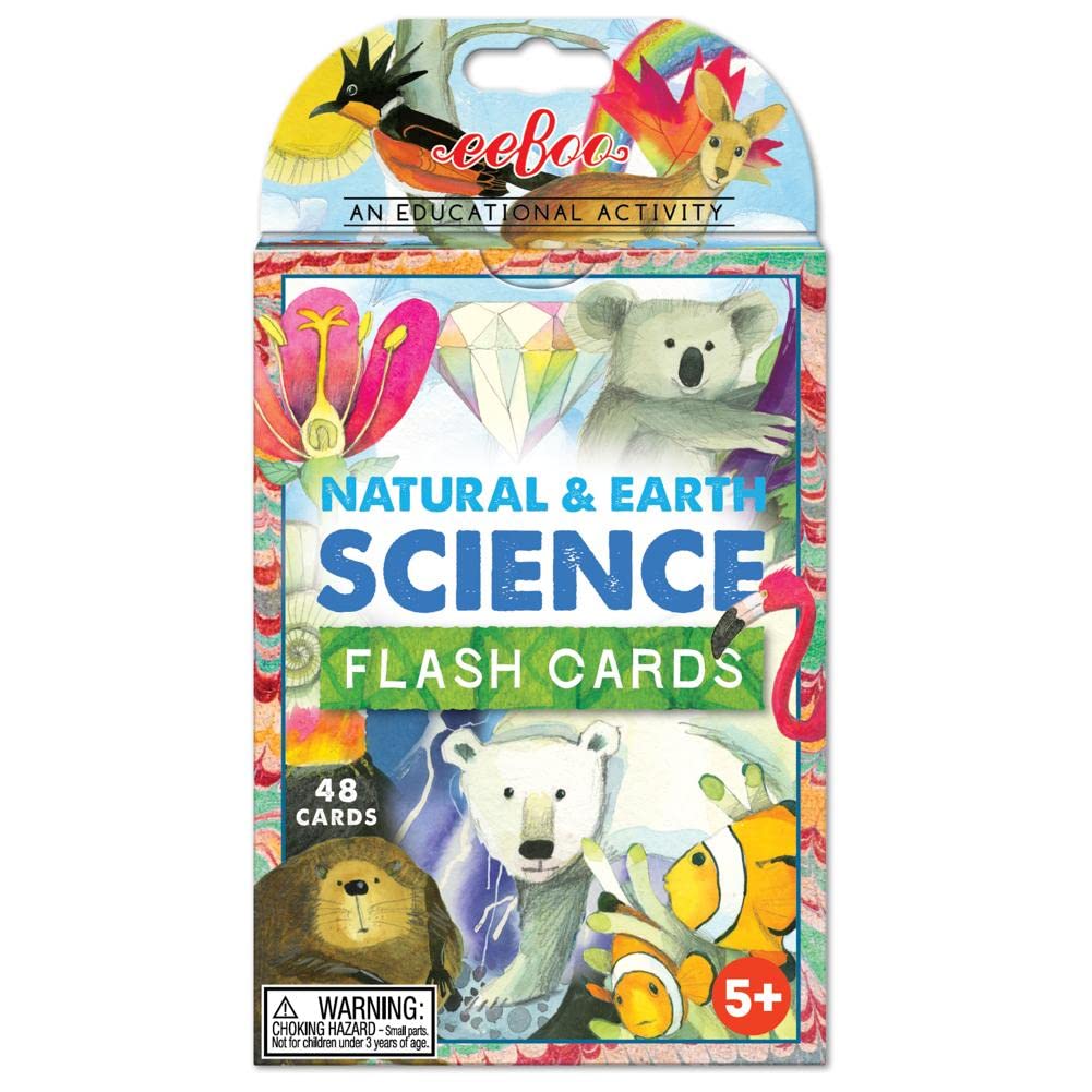eeBoo: Natural and Earth Science Educational Flash Card, Includes a Colorful Illustration on One Side and Informational Facts on The Other Side,