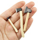 Tegg Mini Axe 3PCS Miniature Wooden Handle Metal Hatchet Chopper Outdoor Dollhouse Fairy Garden Accessories