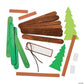 Fun Express Wood Craft Stick Camp Frame Craft Kit - Wooden Picture Frames for Kids Arts and Crafts Ages 8-12 | DIY Photo Gift Project for Girls