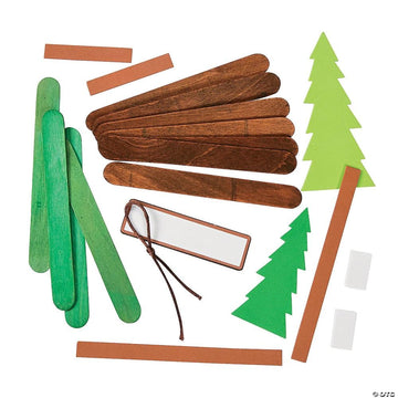 Fun Express Wood Craft Stick Camp Frame Craft Kit - Wooden Picture Frames for Kids Arts and Crafts Ages 8-12 | DIY Photo Gift Project for Girls