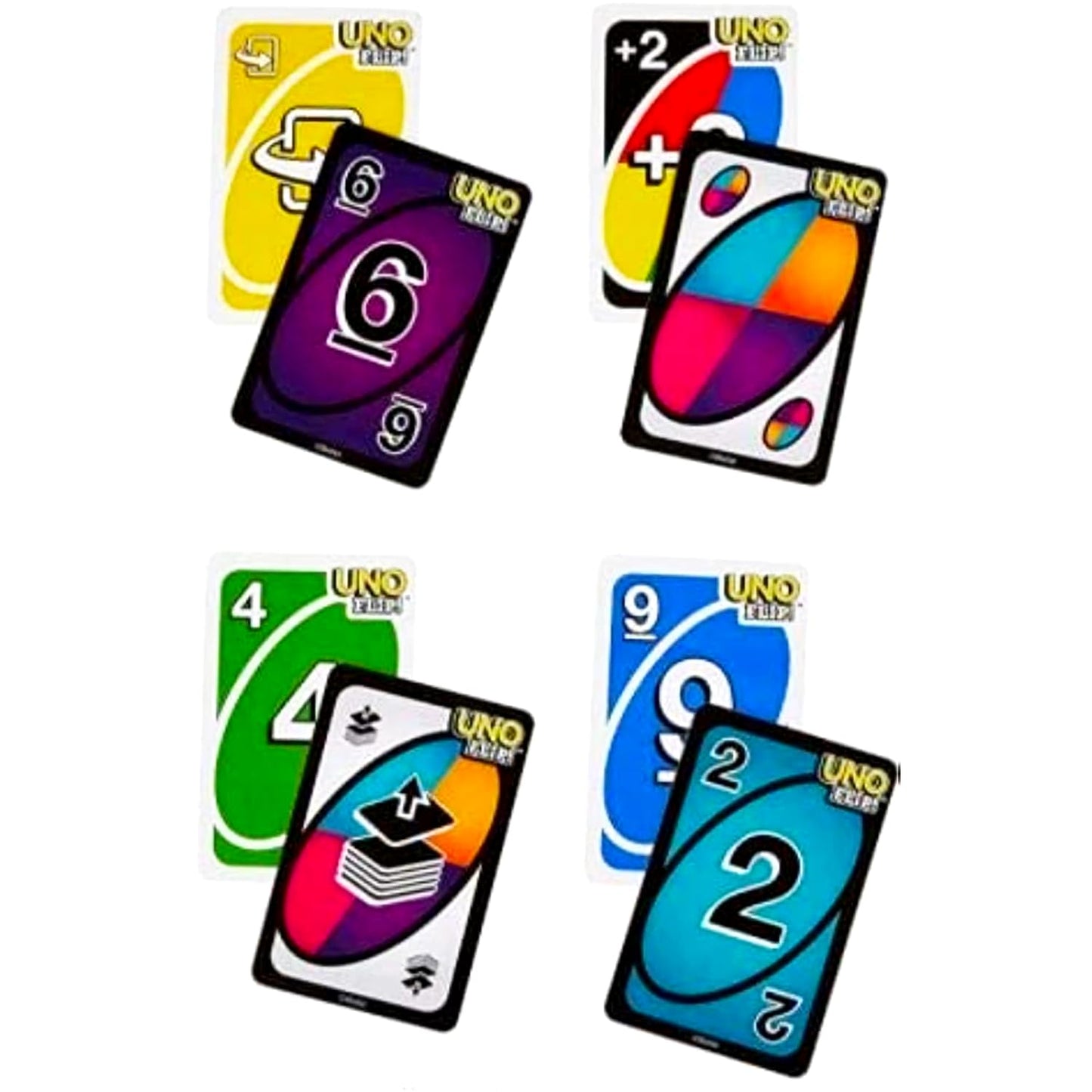 Mattel UNO Expansion Decks Set - 3 Pc Bundle with All Wild, Flip, and No Mercy UNO Decks for Kids Plus Bookmark, More | Card Games for Kids, Family