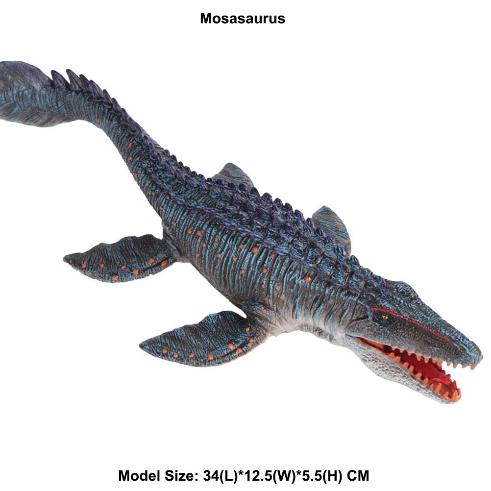 FLORMOON Realistic Animal Figures Mosasaurus Solid Sea Animal Toy, Science Project, Cake Topper, Early Educational Toys Birthday for Toddlers Kids Age