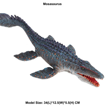 FLORMOON Realistic Animal Figures Mosasaurus Solid Sea Animal Toy, Science Project, Cake Topper, Early Educational Toys Birthday for Toddlers Kids Age