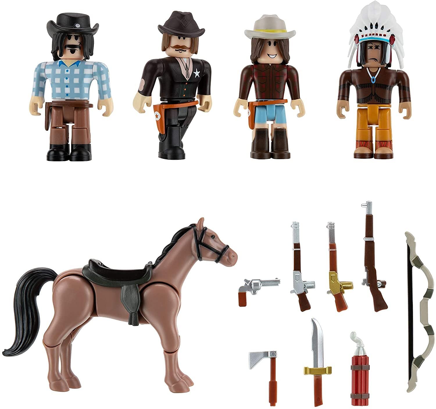 Roblox Action Collection - The Wild West Five Figure Pack [Includes Exclusive Virtual Item]