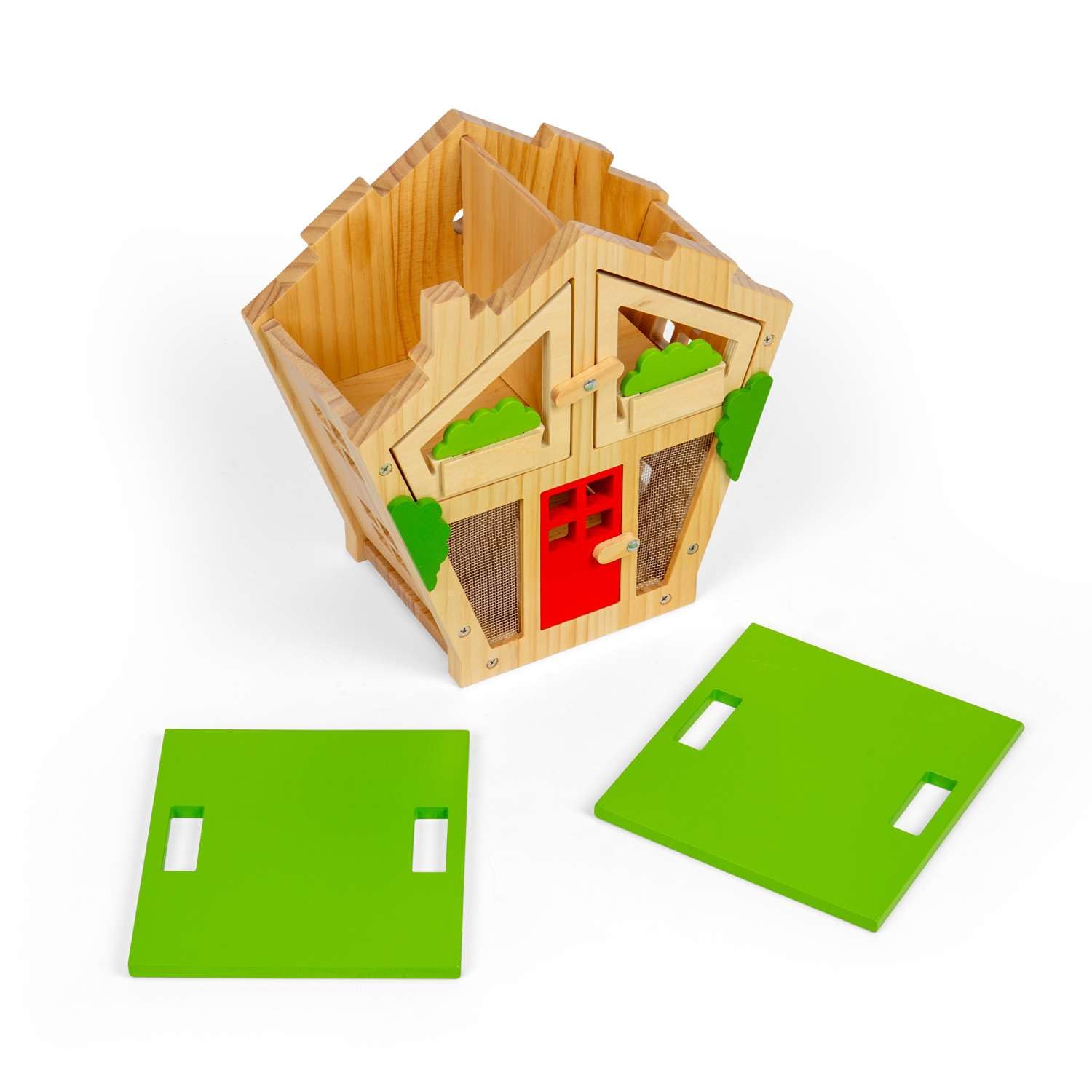 Bigjigs Toys Bug House Wooden Insect Hotel for Kids, Fun Toy of Nature, Outdoor Activity Educational Eco-Friendly Gifts for Wildlife, Age 3+