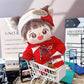 niannyyhouse Headdress Hoodie Shoes Flame Outfit 10cm~15cm 20cm 40cm Plush Doll Clothes Doll Accessories (Red 10cm~15cm)