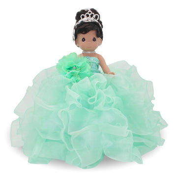 KINNEX COLLECTIONS SINCE 1997 17" Quinceañera Centerpiece Doll - Ruffled Gown, Mis Quince Años Table Decoration & Keepsake ARC8421-25R (Mint)