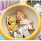XiDonDon 1/12 BJD Doll Clothes Hat + Shirt + Pants Doll Accessories Set for OB11,YMY 4.3 Inches Doll Body,GSC,Body9 Toys Doll Clothing (Pink)