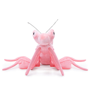 ZHONGXIN MADE Simulation Pink Mantis Plush Toy - 12" Soft Realistic Orchid Mantis Stuffed Animal, Unique Plush Gift Collection for Kids
