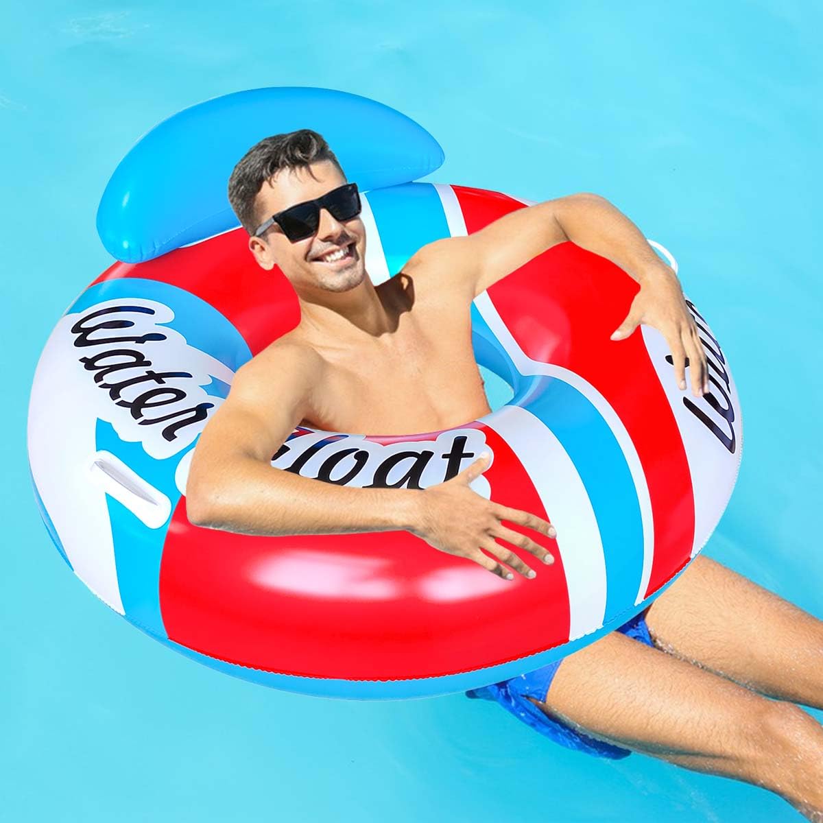 Pool Float for Adult, Adults Beach Floats,Inflatable Rafts Swimming Pool Air Sofa Floating Chair Bed,with Two Handles, Great for Chilling in The Pool.