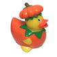 3" Halloween Pumpkin Rubber Duck [Sealed Hole, Floats Upright] - Baby Safe Bathtub Bathing Toy