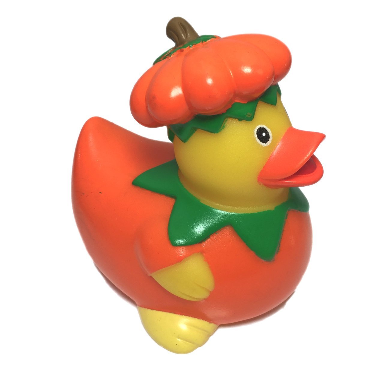 3" Halloween Pumpkin Rubber Duck [Sealed Hole, Floats Upright] - Baby Safe Bathtub Bathing Toy