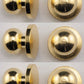 Dollhouse Miniature Set of 6 Round Brass Door Knobs
