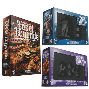 Steamforged Games, Epic Encounters the Board Game: Local Legends Tavern Kit, Hill Giant, and Efreet (3 Items)