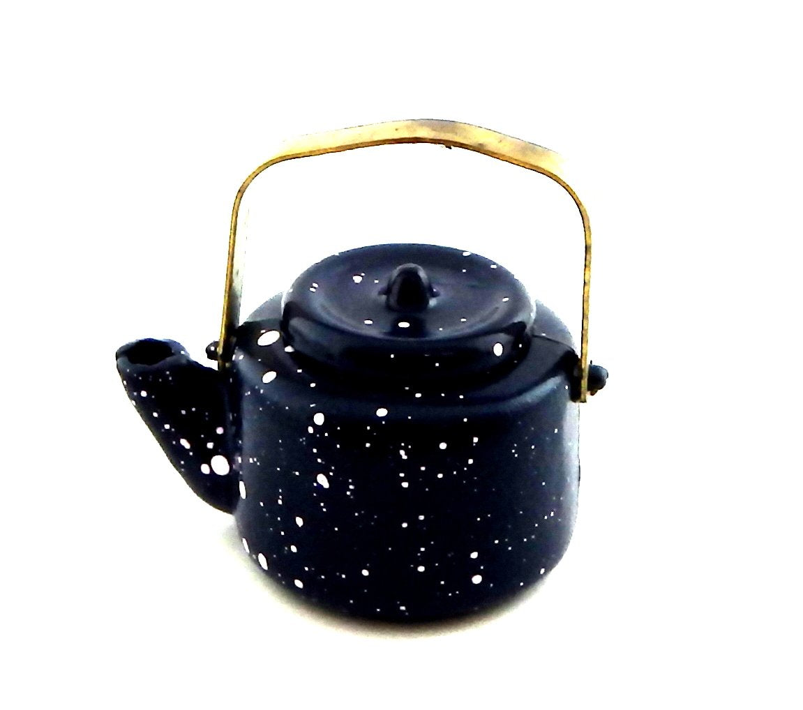 Dolls House Miniature Kitchen Accessory Blue Kettle 397