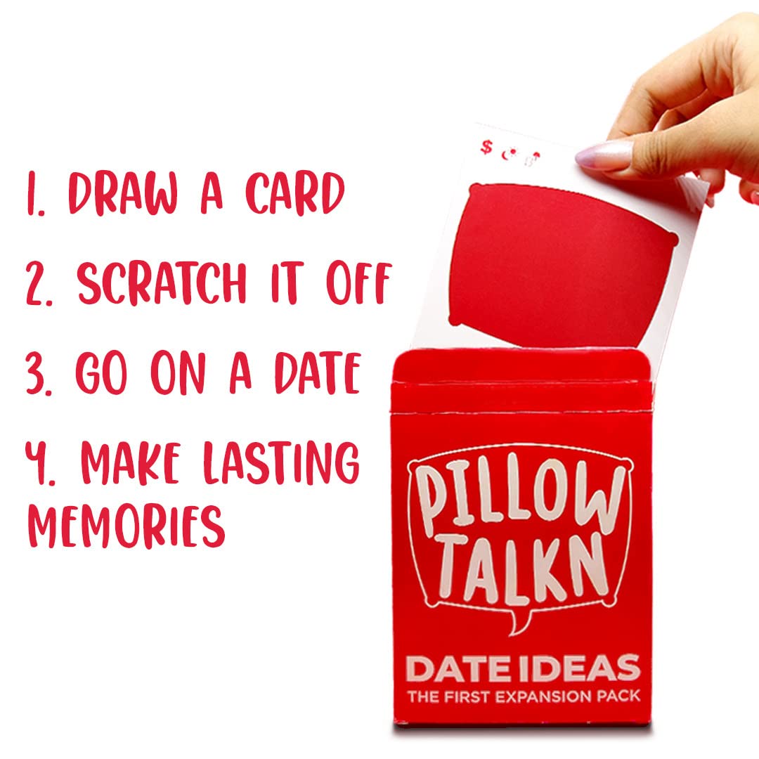 Pillow Talkn 35 Date Night Ideas Couples Gift Scratch Off Cards with Date Ideas for All Couples