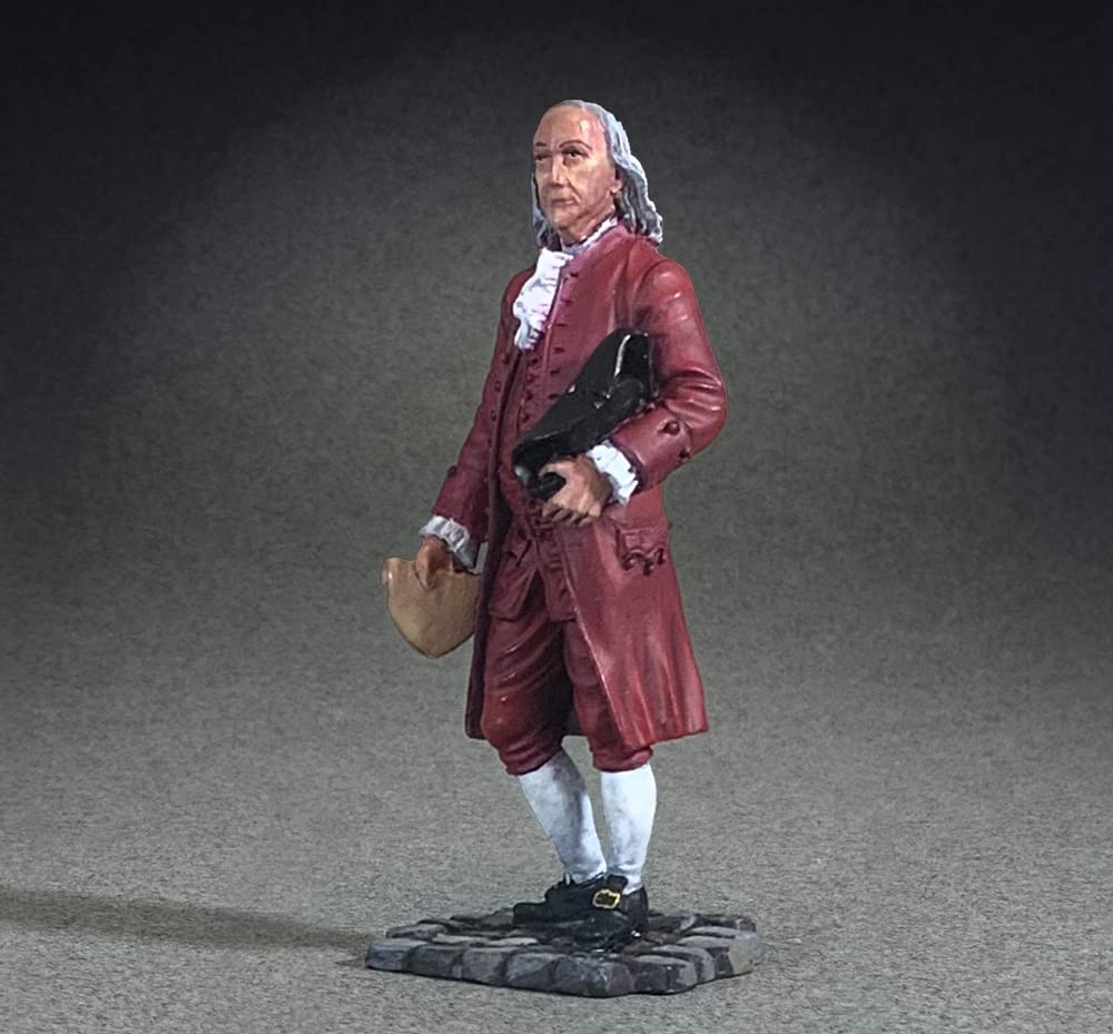 W. Britain Museum Collection 10114 Benjamin Franklin American Statesman 1:30 Scale Metal
