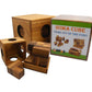 Soma Cube Puzzle Wooden with 50 Playing Cards 3D Brain Teaser Large Size