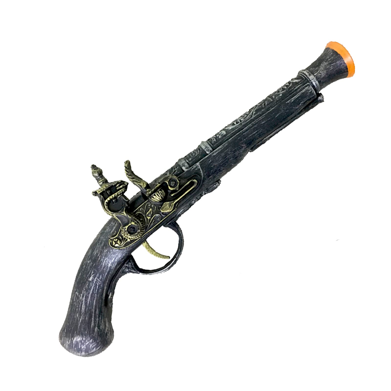 Assassin's Foam Cosplay Flintlock Pistol 2 Pcs Set 1:1 Scale Halloween Costume (Black Color 2 Pcs Set)