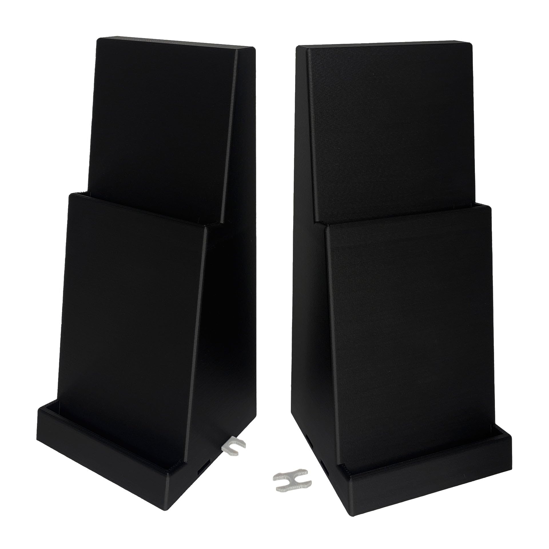 EnderToys Graded Card Display Stand (2 Pack) (2 Tier) (Black) - Compatible with PSA, Beckett, and CGC