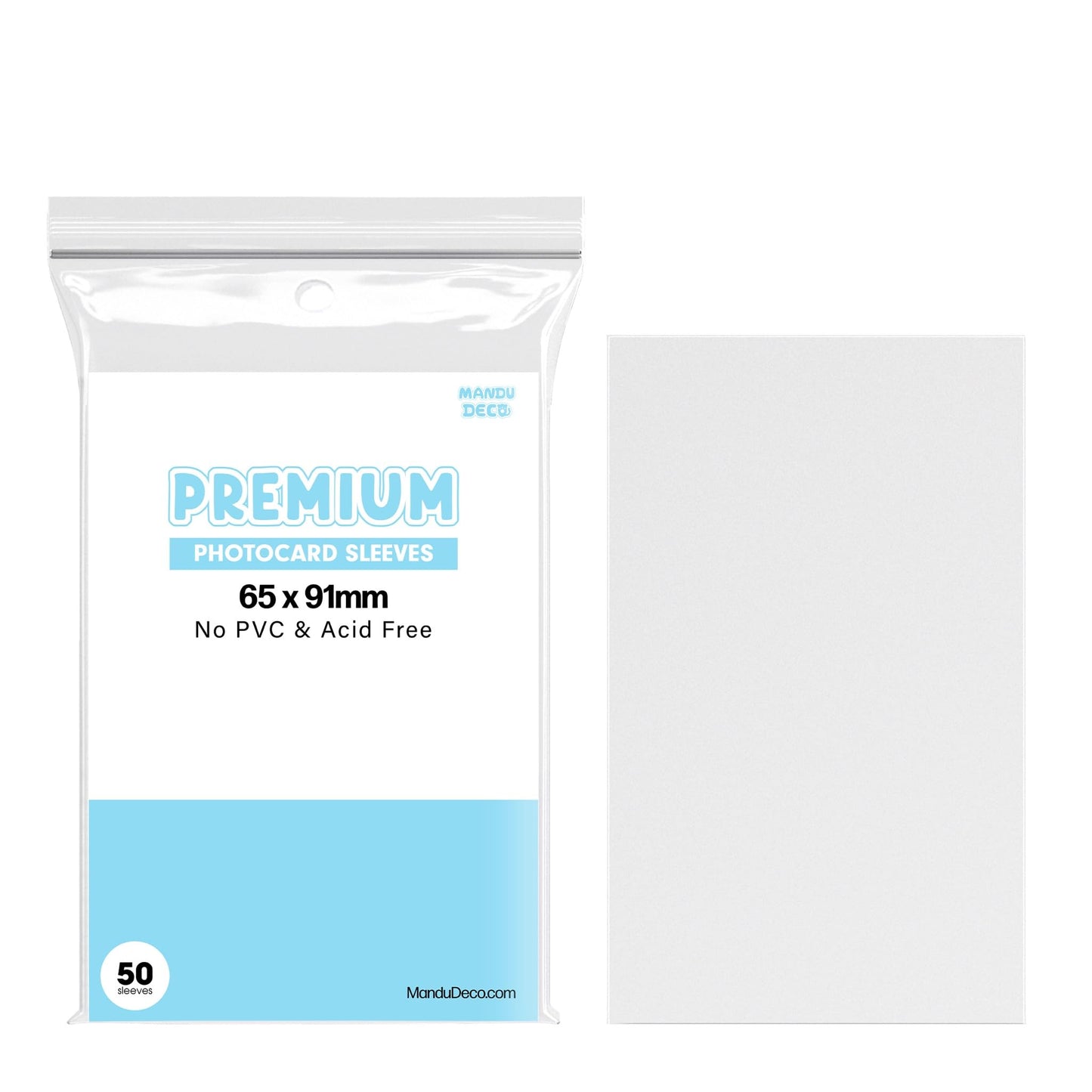 Mandu Deco Premium Clear Transparent Photocard Sleeves for Monsta X, Pokemon, MTG Magic The Gathering, Penny Sleeves, Trading Card Shield Cover