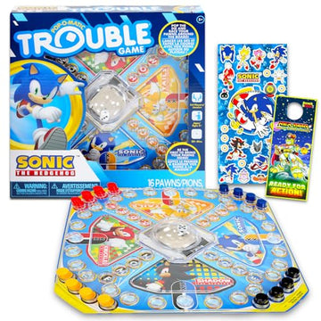 Sonic the Hedgehog Pop Up Board Game - Bundle with Sonic Board Game for Kids with Pop Up Dice Plus Stickers, More | Sonic the Hedgehog Games