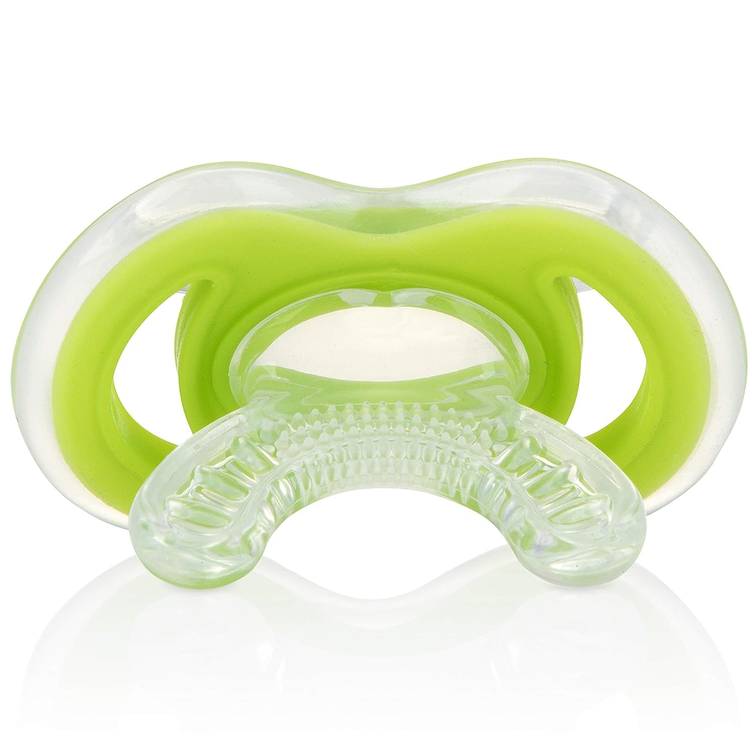 Nuby Gum-EEZ Baby Teethers - 2 Pack - Soothing Bristles, Easy Grip Handle & Hygienic Cover - Silicone Teethers for Babies - 3+ Months - Neutral - 100%