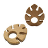 2pcs Natural Wooden Leaf Montessori Toys Pendant Beech Wood Animal Shape Children Toy Show Gift Play Gym for Handmade Home Decoration Craft (Banana
