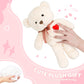 Riuhot Small Teddy Bear with Heart Cute Brown Teddy Bear Stuffed Animal Soft Stuffed Bear Plush Bear Plushie Toys Gifts for Girlfriend Boyfriend Kid