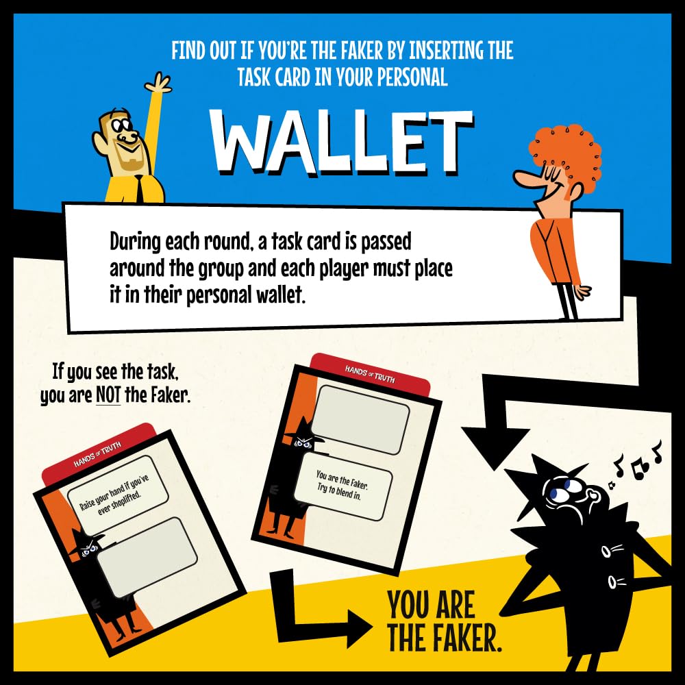 JACKBOX Games Fakin’ It Board Game - for Adults & Teens - Fun Social Deduction Card Game for Ages 14 & Up - Hilarious Board Game for Game Nights