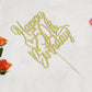 FLORCMET Gold Glitter Happy 50th Birthday Cake Topper - Cheers to 50 Years Cake Topper, 50 & Fabulous Cake Decoration for Hello 50th Birthday