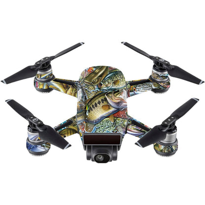 MightySkins Skin Compatible with DJI Spark Mini - Action Fish Puzzle | Protective, Durable, and Unique Vinyl Decal wrap Cover | Easy to Apply, Remove