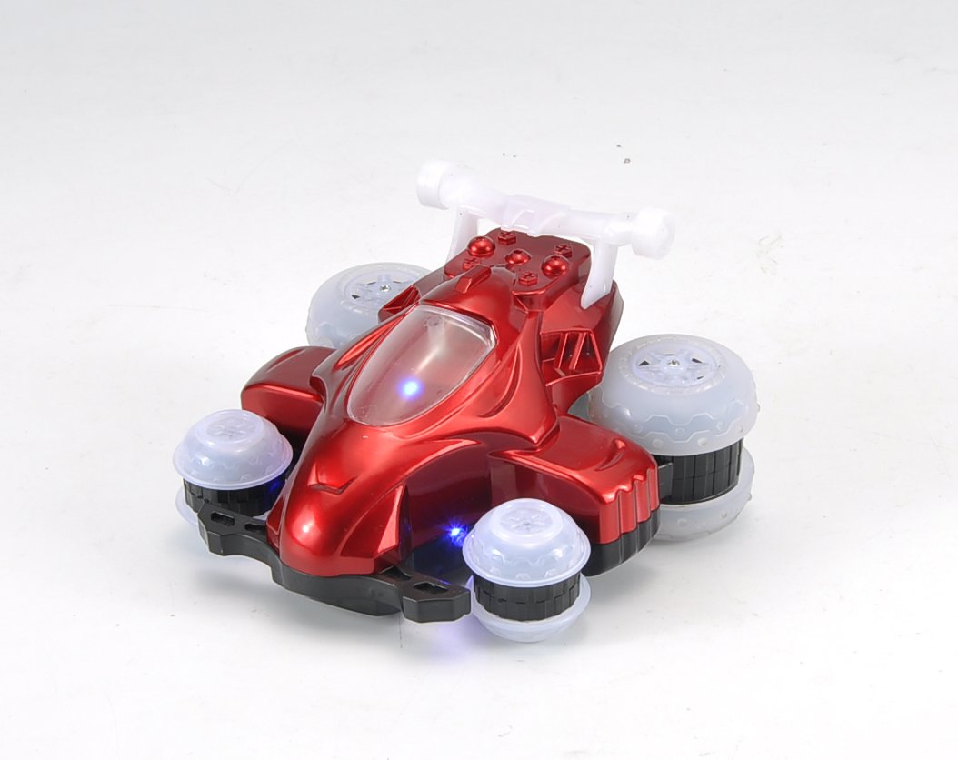 Mindscope Red Hoverquad Radio Control Stunt Action Light Up LED Vehicle 27 MHz