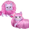 Failfix @Qtee.Kitty Total Makeover Pet Pack, 3.75 inch Fashion Pet with Pink Transforming Hair and Face and Accessory (12817)