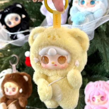 Rlvgqu Yooki Take A Bite of Bear Series Plush Box Cute Action Figures Collectible Mystery Stuffed Doll Toys Bag Charm Pendant Keychain Birthday