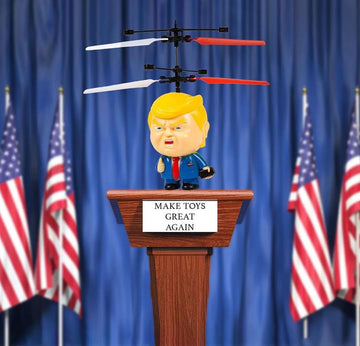 President Donald Trump 3.5 Inch Flying Figure RC Remote Control UFO Big Head Helicopter