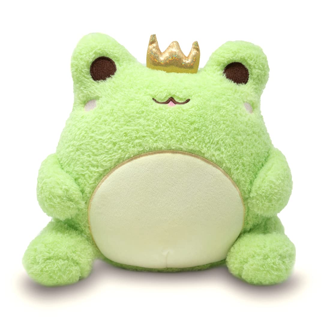 Cuddle Barn PlushGoals Wawa The Prince - Frog Plush with Shiny Crown - 9 in