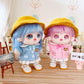 niannyyhouse 20cm Plush Doll Clothes College Uniform Hat Jacket Skirt 8in Kpop Doll Clothing (Pink)