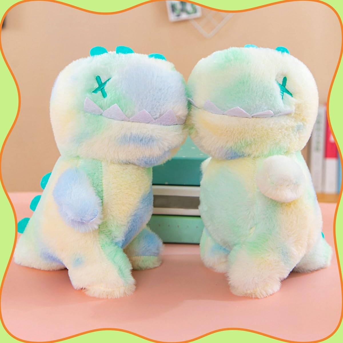 NILISWIEST Cute Animal Plush Pillow, Cuddly Stuffed Pillow for Play and Hug, Perfect Soft and Huggable Pillow Gift for Your Family(Colorful Dinosaurs)