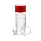 OnFireGuy 20pcs 32.7mm Direct Fit "H32" Coin Holders & Capsule Tube with Red Cap Lid for 1oz Gold Eagles | Capsules & Storage Tube for American Gold