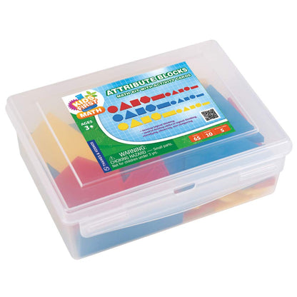 Kids First Math: Attribute Blocks Math Kit with Activity Cards | Develop Skills in Logical Thinking, Classifying, Comparing | Visual Hands-on Math