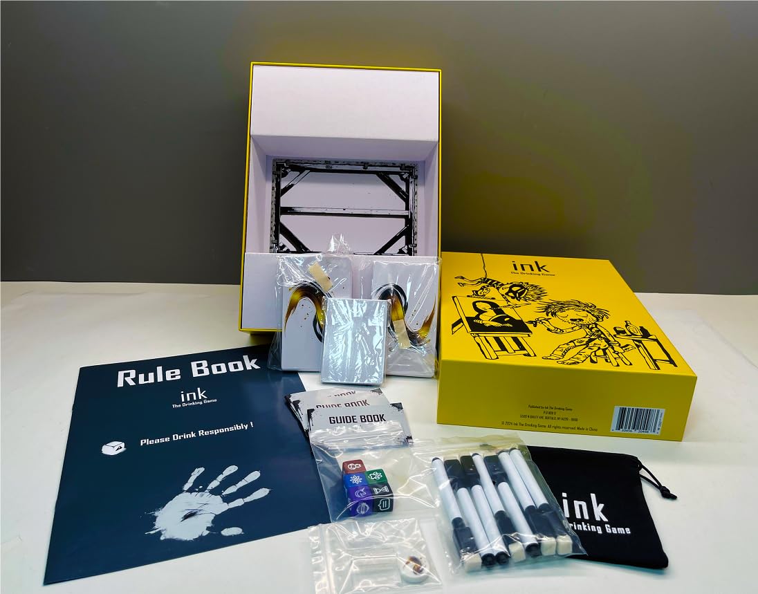Ink The Drinking Game Discover The Humor in Tipsy Drawing | Fun Party Game - Drawing and Guessing for 4+ Players, Ages 21
