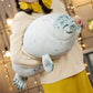 EHOTONG Cute Blob Seal Pillow, Chubby Seal Plush Hug Pillow Soft Stuffed Animal Toy (White, 15")