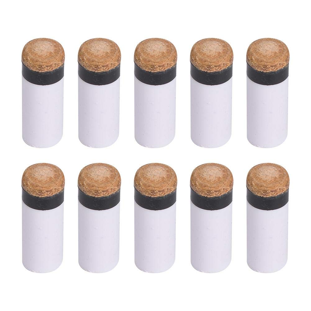 Alomejor 10pcs Cue Tips Pool Billiards Rod Stick Replacement Parts Repair Tool Supplies Accessories ?10mm/11mm/12mm/13mm?Optional Size?(12mm)